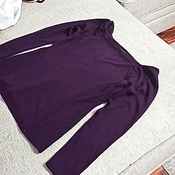 Ann Taylor Dark purple 💜 Tailored top xs - Picture 6 of 9